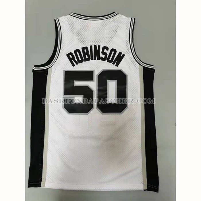 Maillot San Antonio Spurs David Robinson NO 50 Mitchell & Ness 1998-99 Blanc